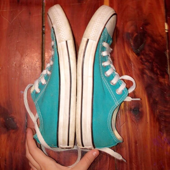 Aqua Converse Lowtops - Picture 3 of 4